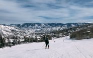 Image of a person skiing at Snowmass in Aspen, Colorado